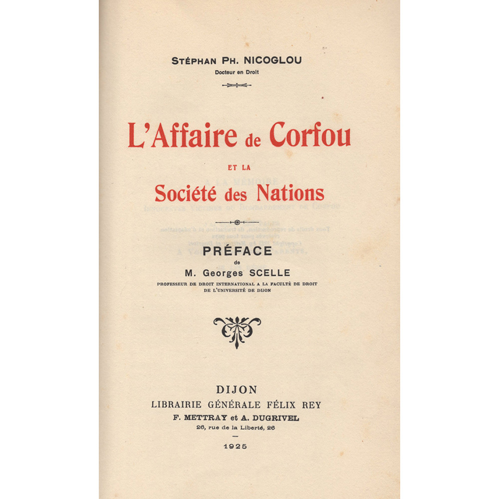 L' Affaire de Corfou
