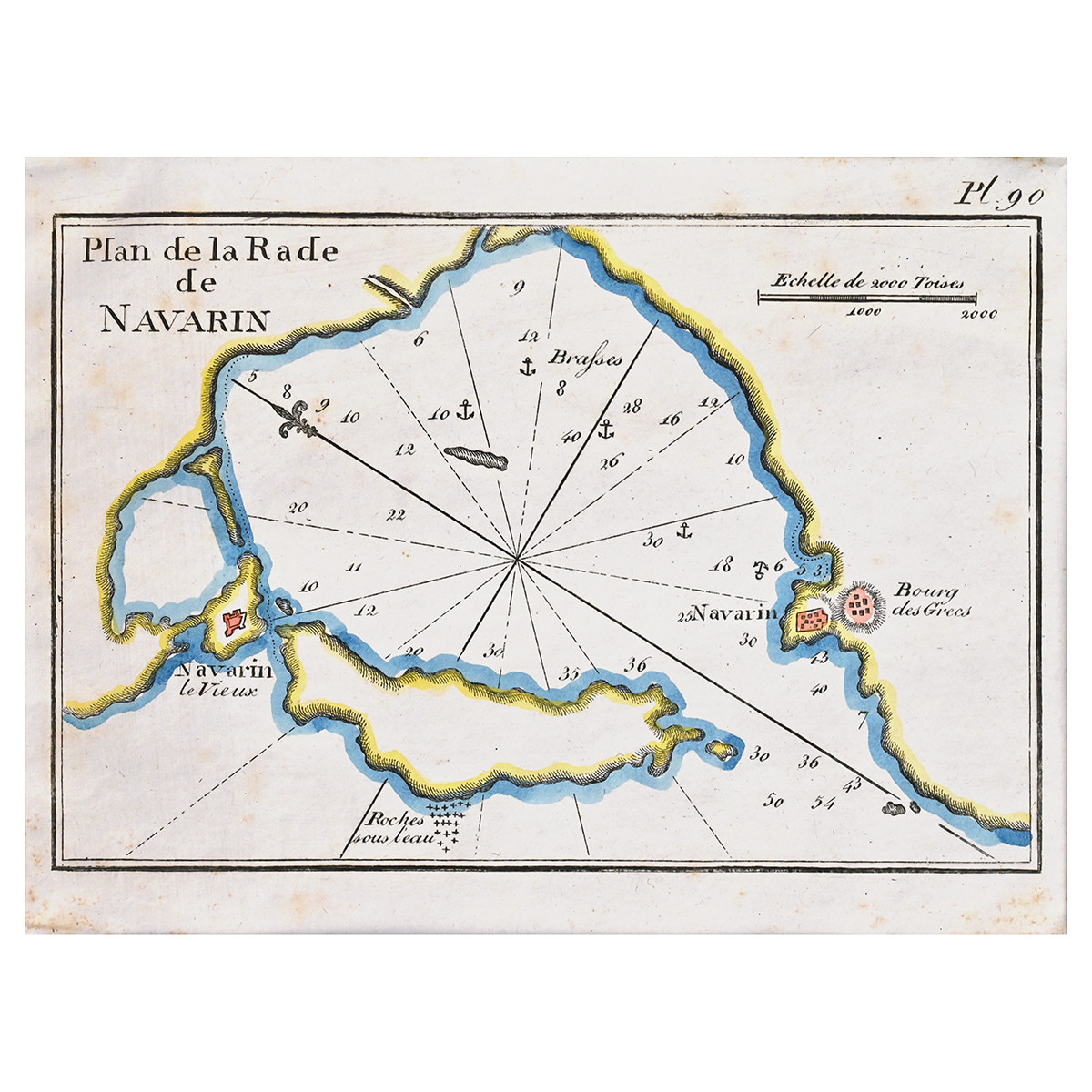 Plan de la Rade de Navarin 1804