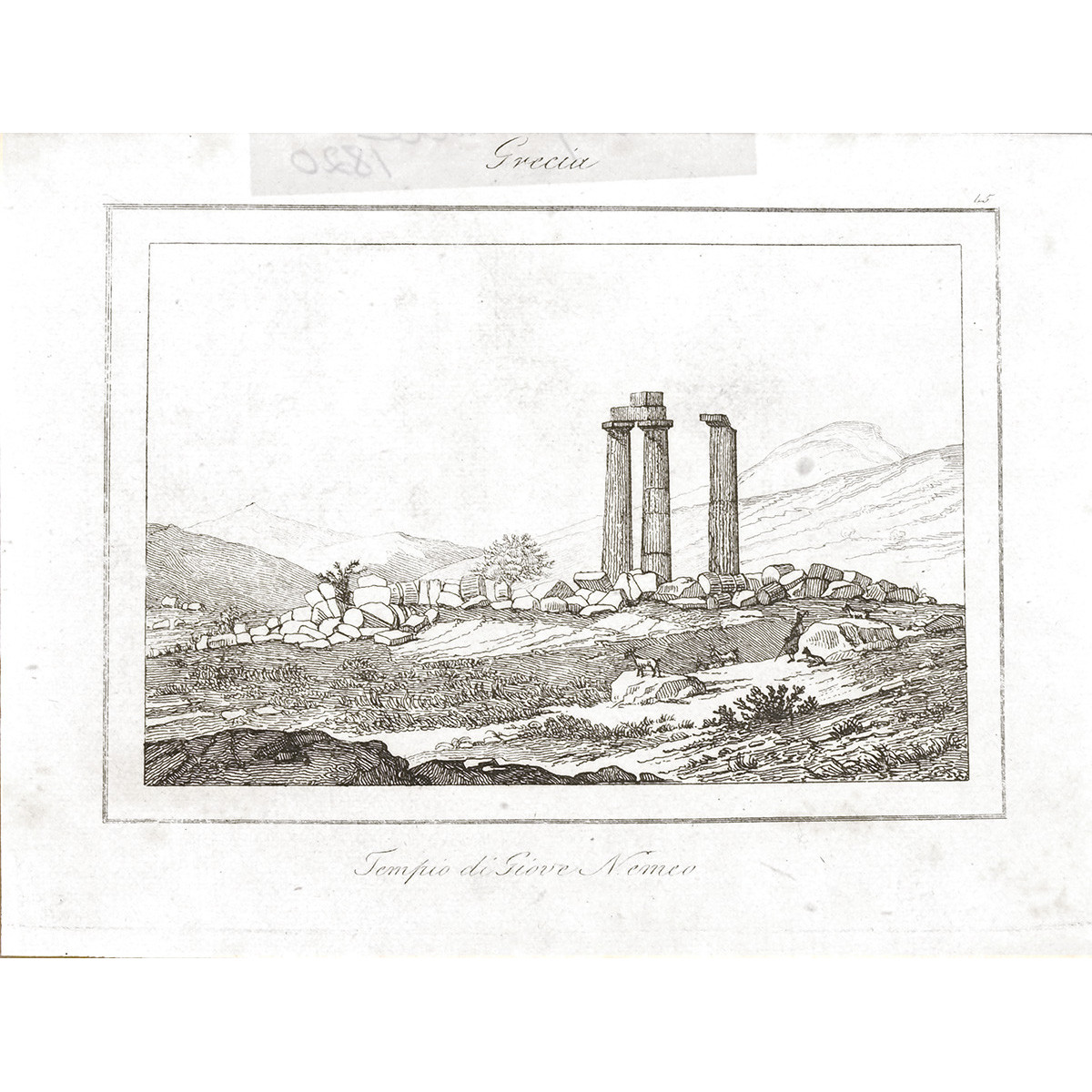 Νεμέα. Ο Ναός του Δία, 1820